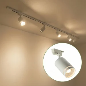 LED 1-fase Rails | Wit met ring | 3 meter | Inclusief 5 railspots